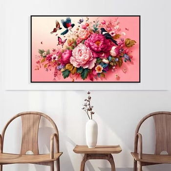 Mona Lisa Royal Family set za križno šivanje na 9CT pamuk tkanini, motiv cvijeće i listovi, moderan minimalistički stil