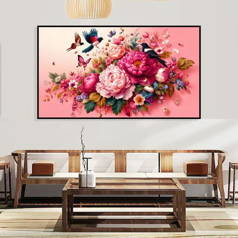 Mona Lisa Royal Family set za križno šivanje na 9CT pamuk tkanini, motiv cvijeće i listovi, moderan minimalistički stil