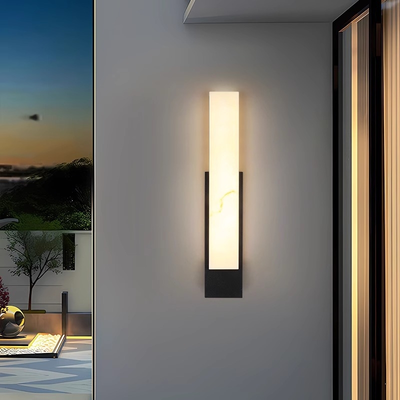 Vanjska vodootporna zidna svjetiljka od nehrđajućeg čelika, model B7182, 220V, IP65, 3000K, Sanan Optoelectronics