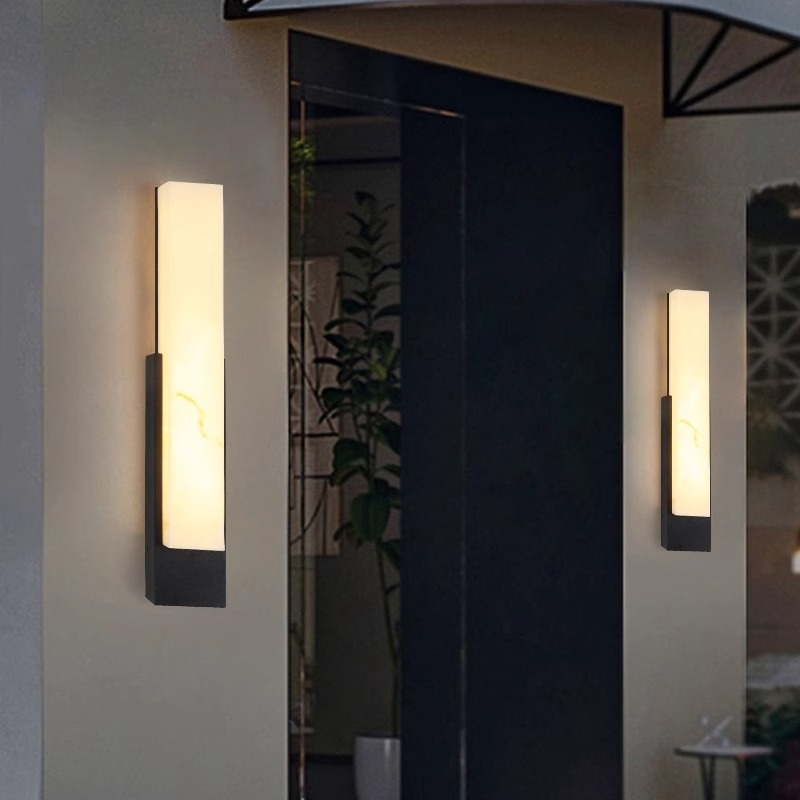 Vanjska vodootporna zidna svjetiljka od nehrđajućeg čelika, model B7182, 220V, IP65, 3000K, Sanan Optoelectronics