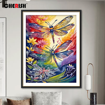 Cherish keresztszemes készlet – pamut, 14-count, tájkép minta, rajzfilmszerű stílus