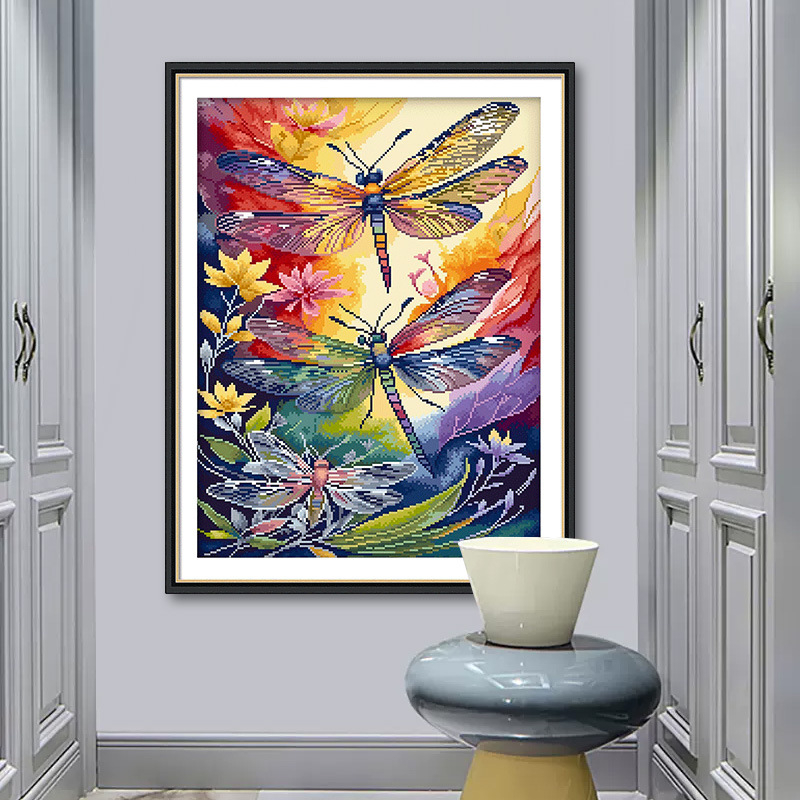 Cherish keresztszemes készlet – pamut, 14-count, tájkép minta, rajzfilmszerű stílus