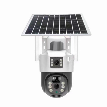 Youfeiyang V380 4G cameră solară pentru exterior cu obiectiv dual, rezoluție 1920, obiectiv 4 mm, distanță IR 10 m, funcție de alarmă