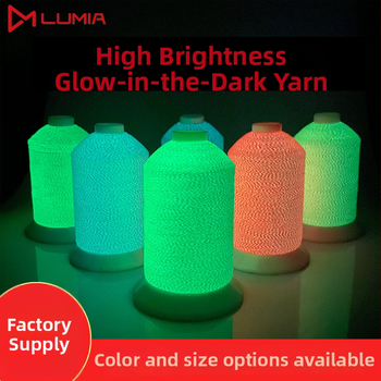 LUMIA Žiariaca pletená šijacia niť – Fosforeskujúci polyester pre šály, topánky, klobúky a oblečenie