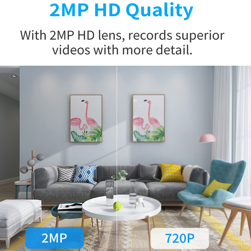 Kétirányú videóhívó kamera Wi-Fi-vel és AI hangfelismeréssel — SECRT, USB 5V, ABS, 450 g, asztali tartó