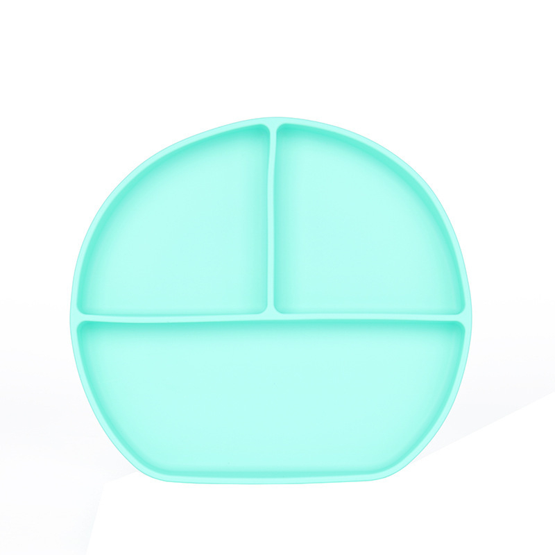 Силиконова разделна чиния за деца, овална форма, едноцветна, неподходяща за микровълнова печка