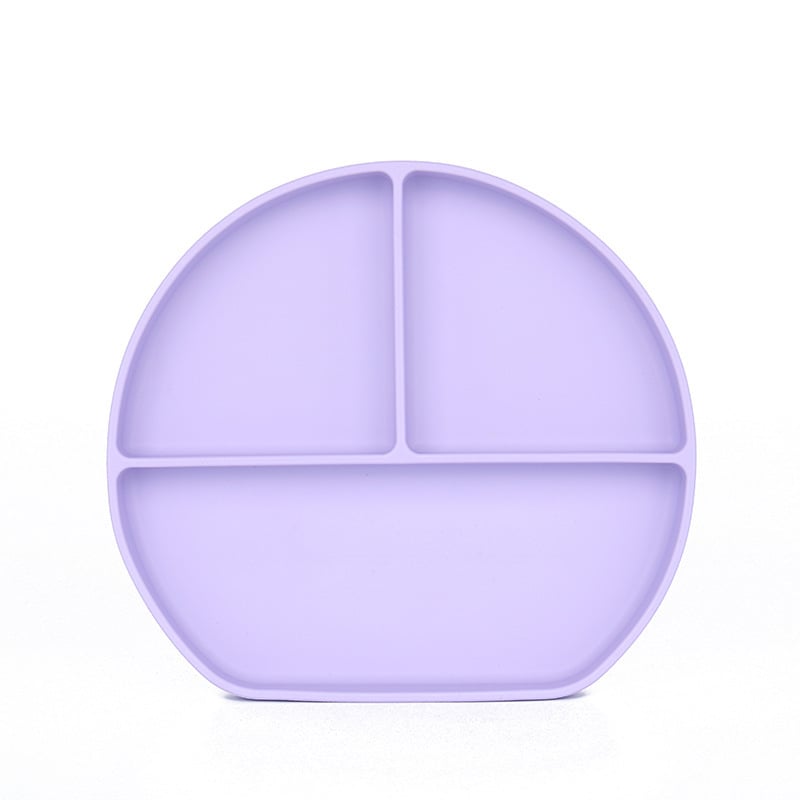 Силиконова разделна чиния за деца, овална форма, едноцветна, неподходяща за микровълнова печка