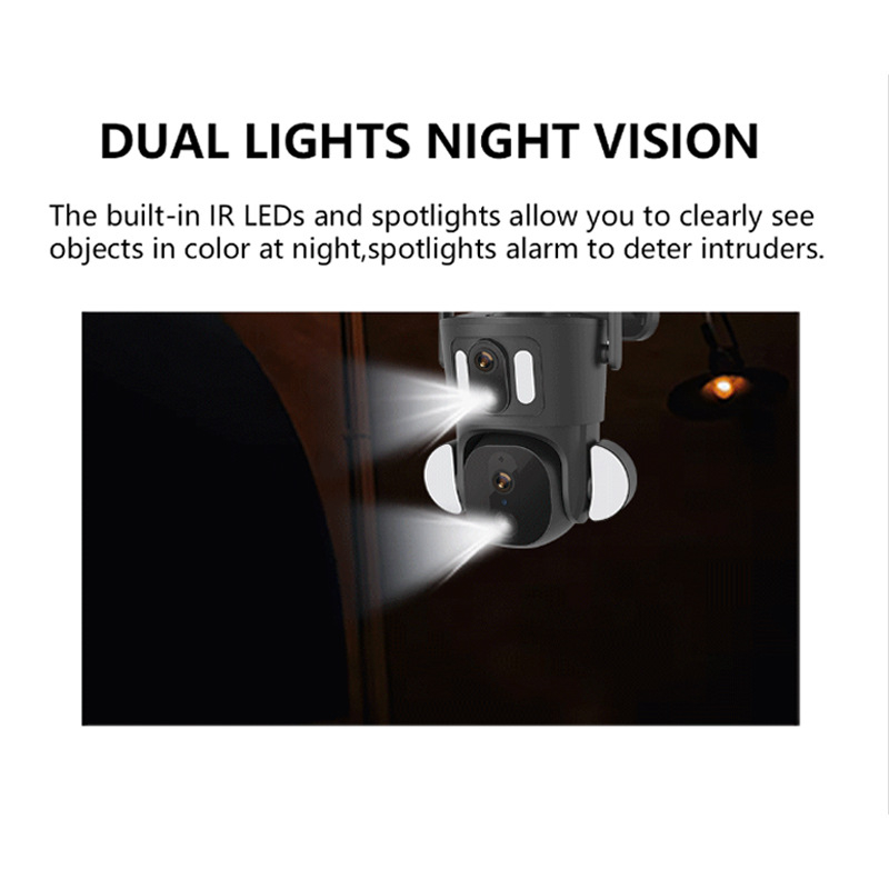 Cameră de supraveghere solară, wireless, pentru exterior, HD, cu viziune pe timp de noapte, 0.00 Lux, SNR > 30 dB, -30°C până la +60°C, carcasă din aluminiu, pentru interior/ exterior