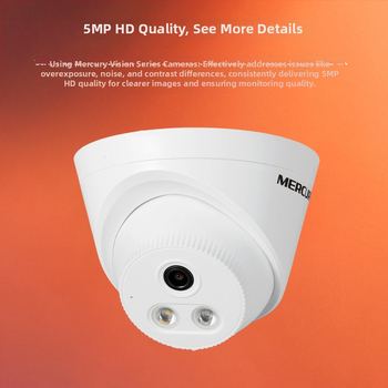 Mercury sieťová kamera MIPC532(P)W – 5 MP, 2,8 mm objektív, vonkajšie použitie, dosah 10–30 m, podpora mobilnej aplikácie