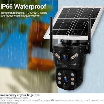 V380Pro Solarna vanjska kamera s 4G, bežični Wi-Fi, vodootporna, HD noćni vid i daljinski nadzor