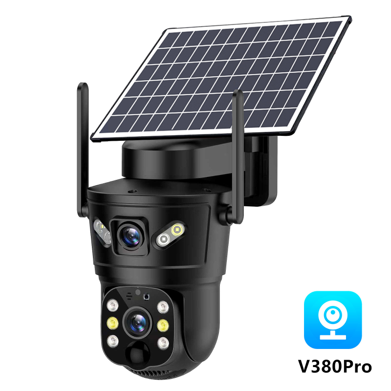 V380Pro Solarna vanjska kamera s 4G, bežični Wi-Fi, vodootporna, HD noćni vid i daljinski nadzor