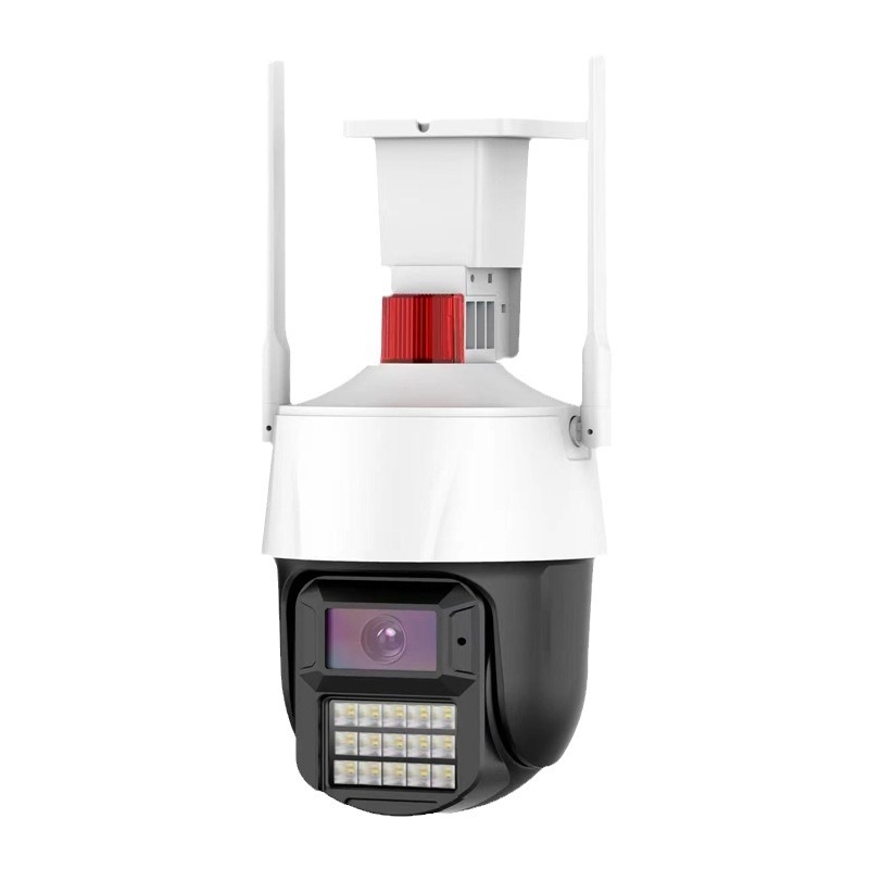 PTZ kültéri megfigyelő kamera WiFi és 4G-vel, hálózati port — vízszintes forgás 355°, függőleges 90°, vízszintes sebesség 60°/s, függőleges sebesség 20°/s, DC12.6V tápegység