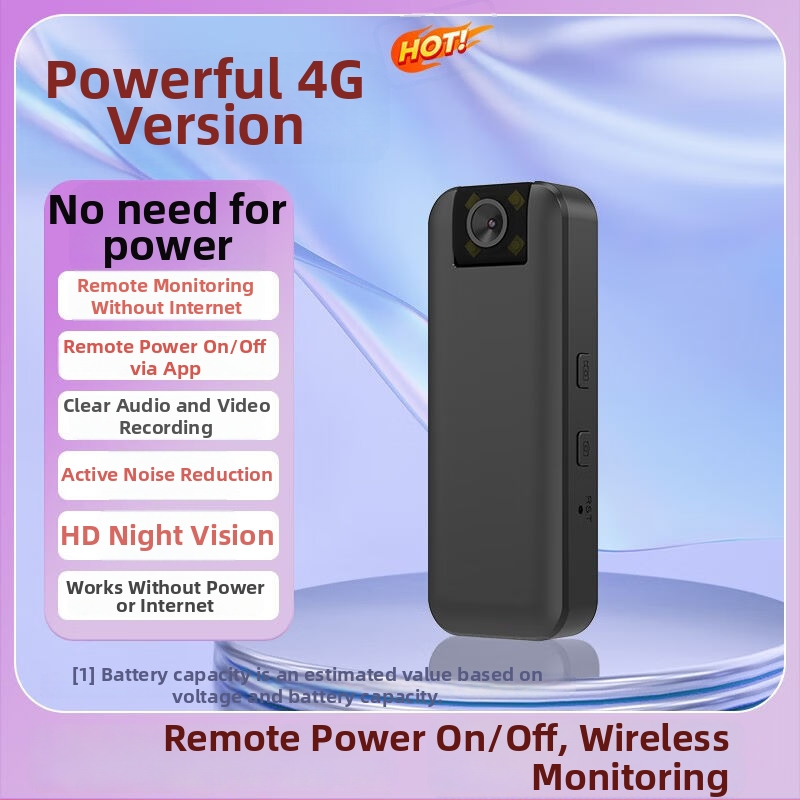 Webcam wireless portabilă, 1080P, obiectiv 2.8mm, viziune nocturnă IR până la 5 m, detecție de mișcare