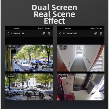 Lecheng S7Xe cameră de supraveghere exterior cu obiectiv dublu, 30MP WiFi, monitorizare de la distanță a locuinței, set de 2 bucăți