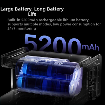 Fluorite HB8 Solárne napájaná vonkajšia bezdrôtová PTZ kamera pre domáce zabezpečenie, diaľkové HD, dosah 30 m+, doživotne bezplatné dáta