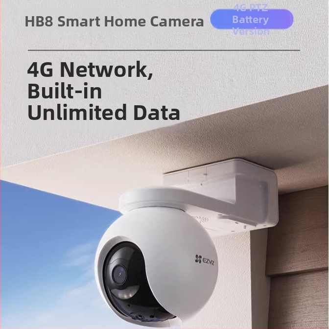 Fluorite HB8 Solárne napájaná vonkajšia bezdrôtová PTZ kamera pre domáce zabezpečenie, diaľkové HD, dosah 30 m+, doživotne bezplatné dáta