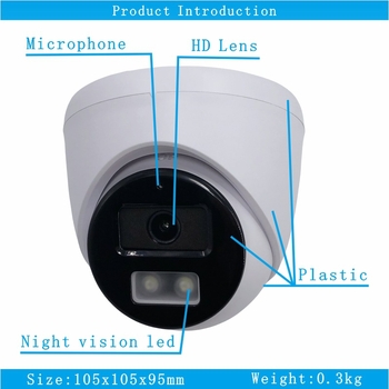 IP kamera (5MP rezolucija, 3.6mm objektiv, minimalno osvjetljenje 0.001 lux, IR do 20 m, unutarnja uporaba)
