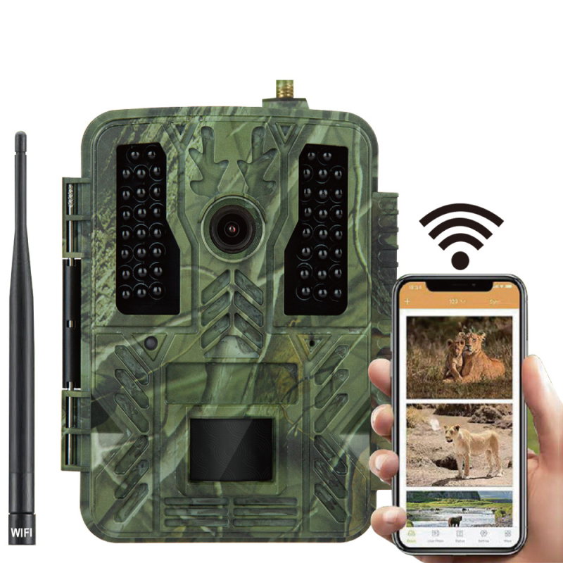 Vanjska kamera za nadzor lova – 4K, Wi‑Fi, infracrveno noćno snimanje, IR domet 30 m, -32°C do 60°C, napajanje 6–12 V DC