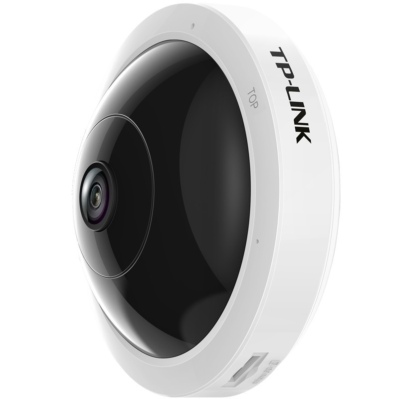 TP-Link TL-IPC55A beltéri panorámafisheye IP kamera, 1mm ultra‑széles látószögű objektív, 2.4GHz Wi‑Fi, 5MP HD, IR éjjellátás, kétirányú audió interkom