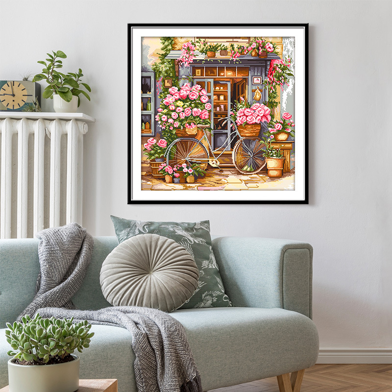Set križićnog šivanja – Krajolik uzorak, Pamuk, 11CT, Moderni jednostavni stil, Platno za vezenje, Cherish