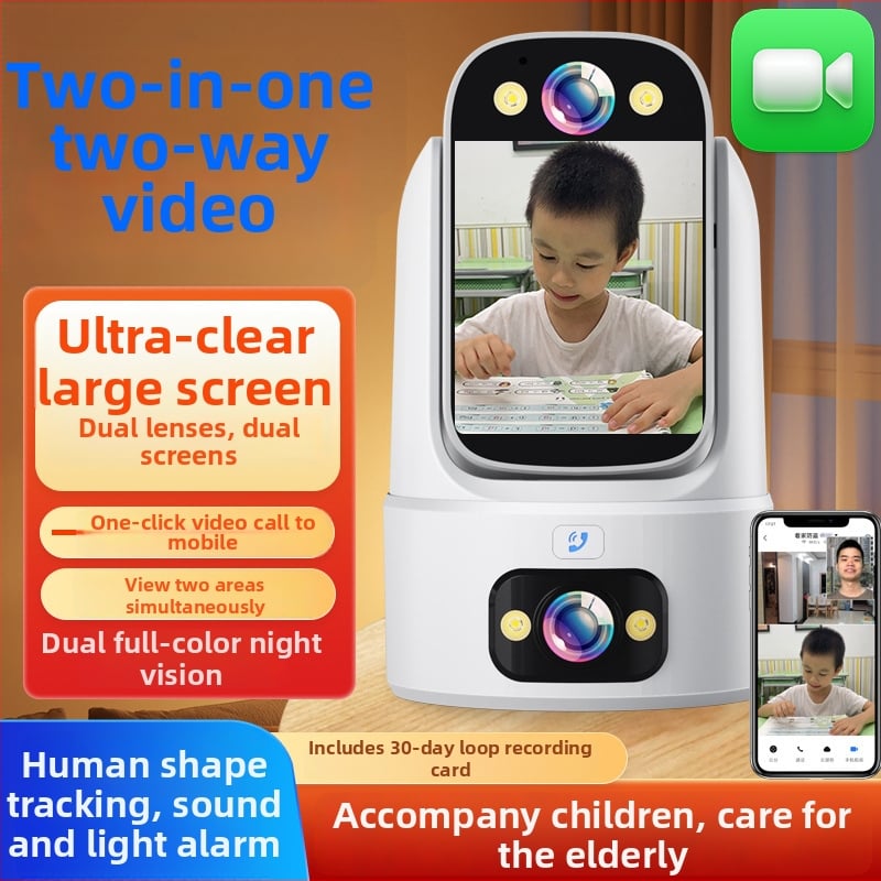 Cameră inteligentă pentru monitorizare casnică, lentilă de 4 mm, 1080p, vedere nocturnă, control prin aplicație mobilă