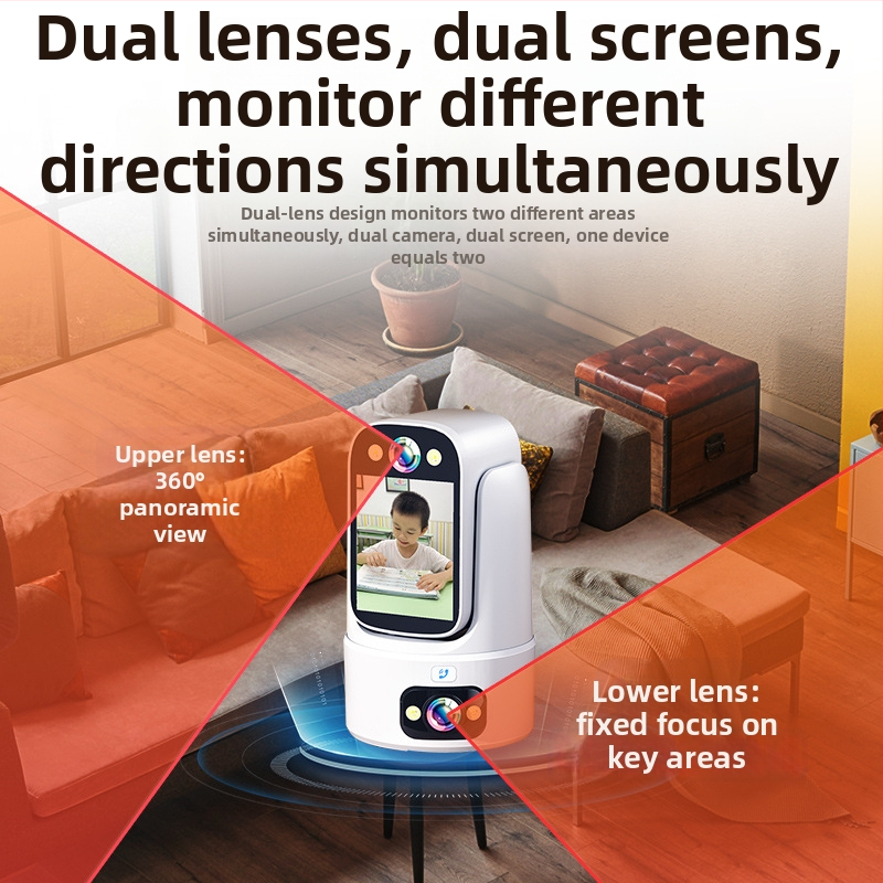 Cameră inteligentă pentru monitorizare casnică, lentilă de 4 mm, 1080p, vedere nocturnă, control prin aplicație mobilă