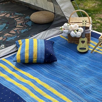 Πικνικ εξωτερικού χώρου για κατασκήνωση, ύφασμα πολυεστέρα-βαμβάκι, αδιάβροχη, παχιά στρώση γης, καμβάς