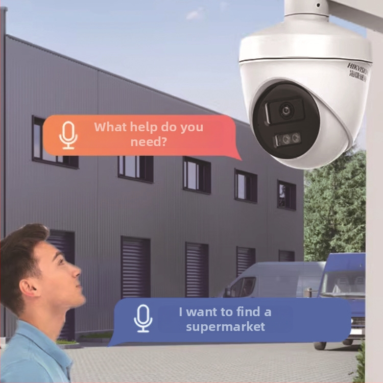 IP sieťová kamera Hikvision DS-IPC-K34HV2-LT, 4MP, biele svetlo pre plnú farbu, mušľovitý tvar (4 mm objektív, -35 až 60°C, 220V, telo z kovu a skla)