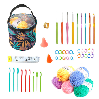 Set konaca za crochet, 4-žilni mliječno pamuk, Reel marka, kutija s 40 komada, 303 g, za ručno pletenje
