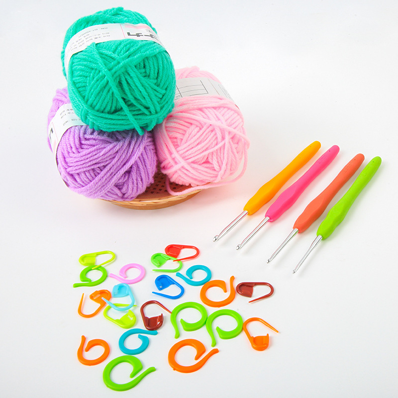 Set konaca za crochet, 4-žilni mliječno pamuk, Reel marka, kutija s 40 komada, 303 g, za ručno pletenje