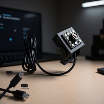 USB infravörös éjjellátó kamera Cmoss szenzorral, 1080p, 0.001 lux, IR hatótávolság 10 m, 3.6 mm objektív