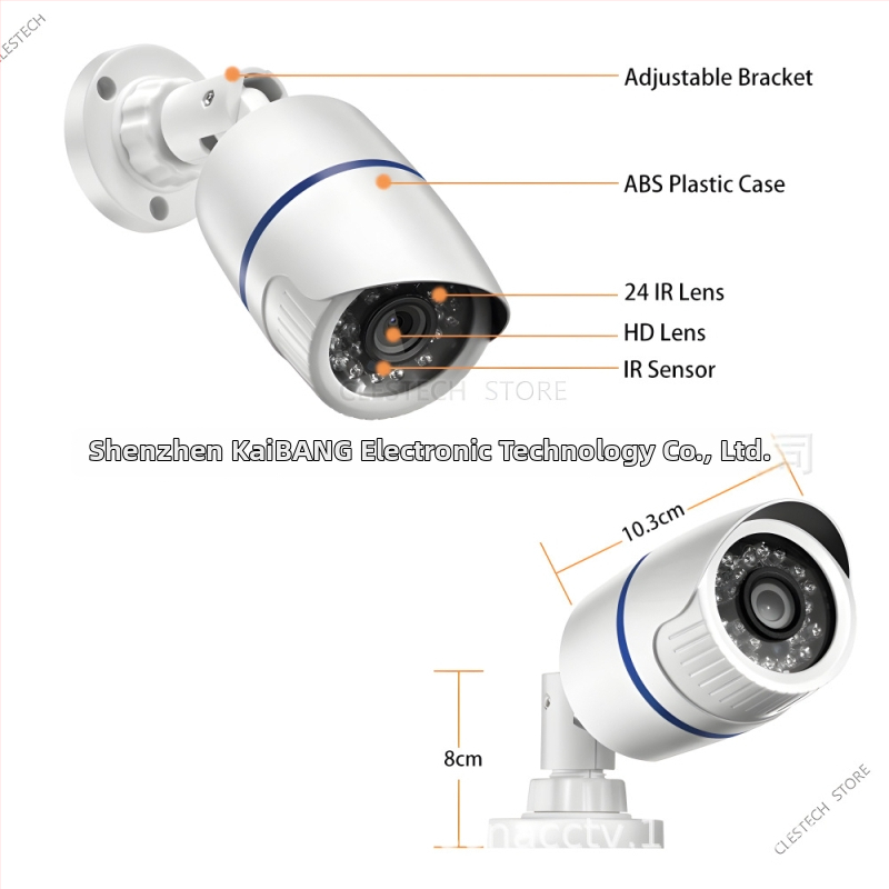 5MP IP kamera, 3.6 mm objektív, PoE/12V tápegység, vízálló, minimális megvilágítás 0.001 lux
