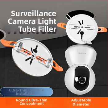 Stropný držiak pre otvor downlightu pre Xiaomi kameru, ABS materiál, 360° otáčanie, nástenné uchytenie