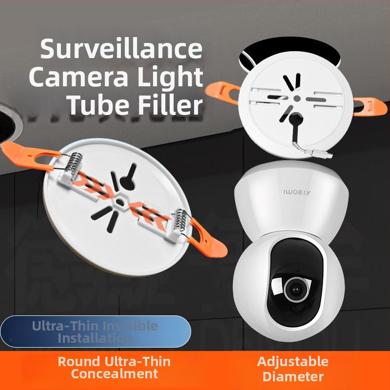 Stropný držiak pre otvor downlightu pre Xiaomi kameru, ABS materiál, 360° otáčanie, nástenné uchytenie