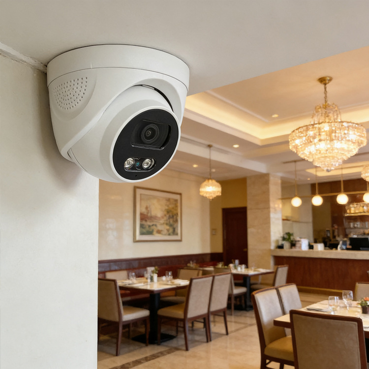 Cameră IP interior tip dom cu PoE (4K 8MP, obiectiv fix 4 mm, senzor CMOS 1/3\", IR până la 30 m)