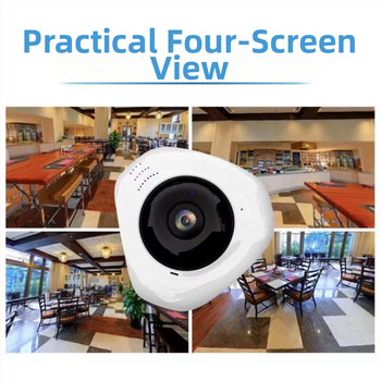 JWEI GW-0630w 360° panoraamkaamera lae jaoks, siseruumi kasutamiseks, 1080P HD, öönägemine, alarmide tuvastus ja teavitused, mobiilirakenduse tugi