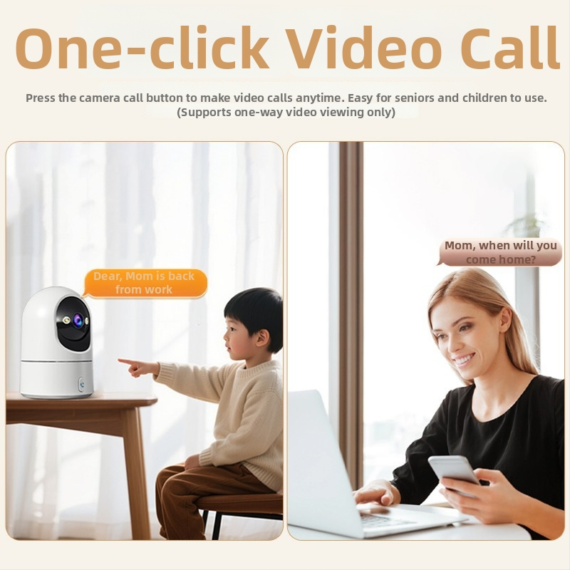 Far Away Home vnútorná PTZ kamera so 360° panoramatickým zobrazením, hlasový interkom, 5V DC, ABS šasi, montáž na strop