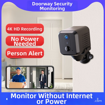 4K turvakaamera laia nurga 2,8 mm objektiiviga, kaugjuhtimine mobiilirakenduse kaudu, kaal 100 g