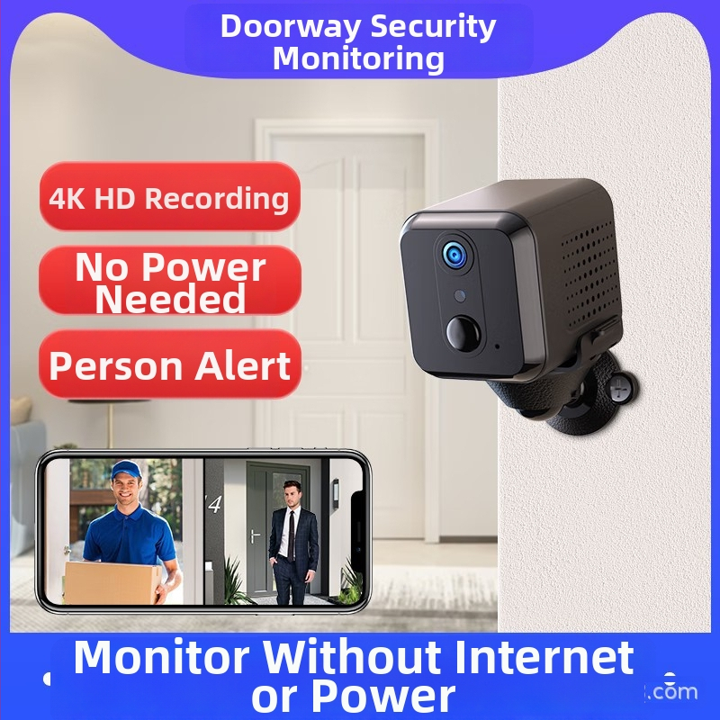 4K turvakaamera laia nurga 2,8 mm objektiiviga, kaugjuhtimine mobiilirakenduse kaudu, kaal 100 g