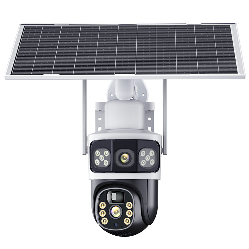 Cameră solară 4G pentru exterior, iluminare minimă 0.001 lux, interval de funcționare -20°C până la 55°C, ABS plastic de inginerie