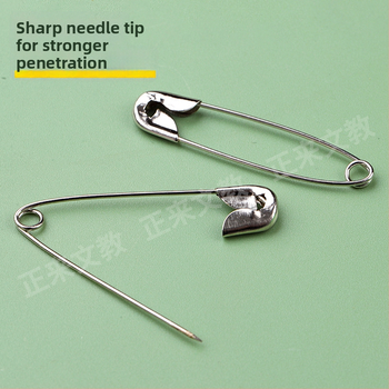 Kovový bezpečnostný špendlík na oblečenie, staromódny zahnutý zapínací