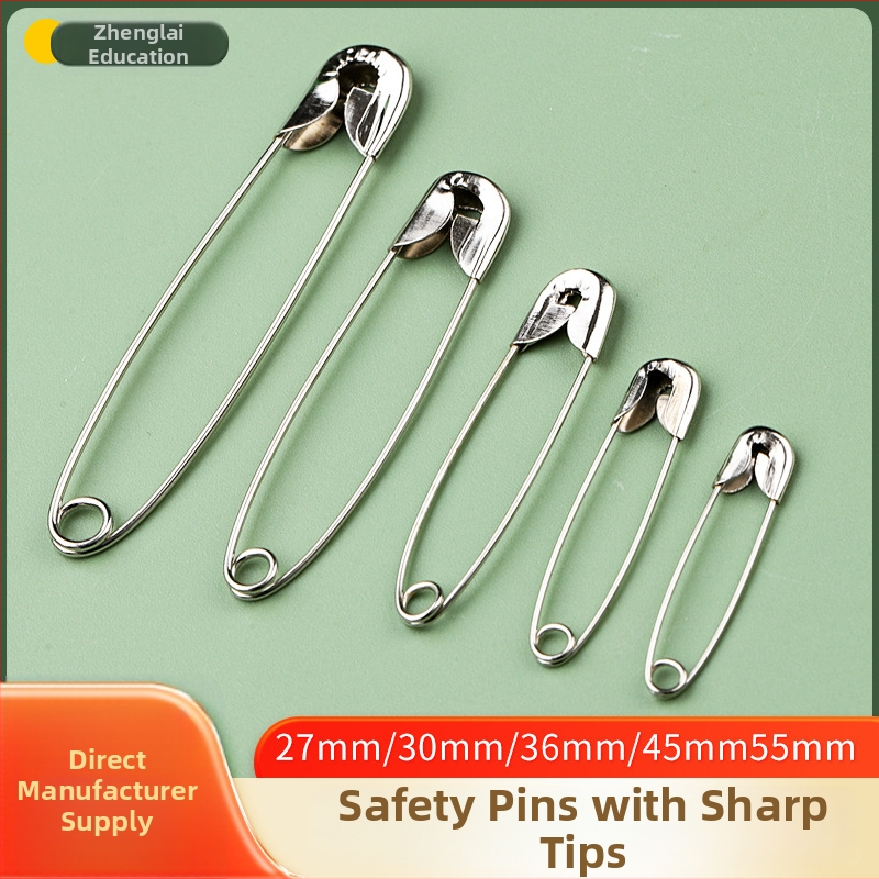 Kovový bezpečnostný špendlík na oblečenie, staromódny zahnutý zapínací