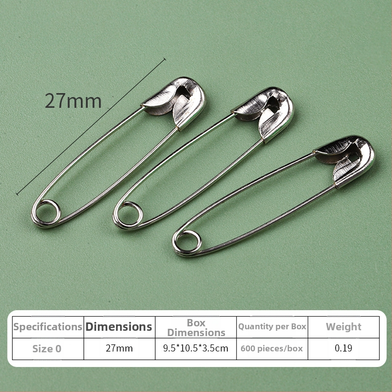 Kovový bezpečnostný špendlík na oblečenie, staromódny zahnutý zapínací