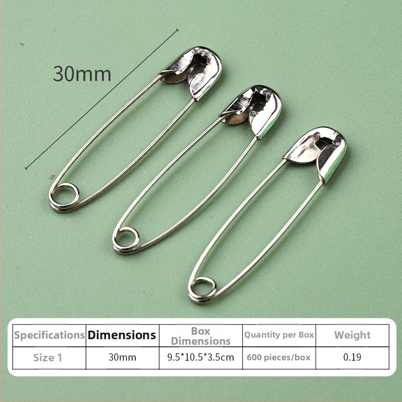 Kovový bezpečnostný špendlík na oblečenie, staromódny zahnutý zapínací