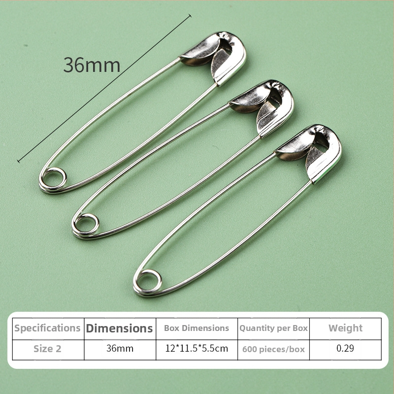 Kovový bezpečnostný špendlík na oblečenie, staromódny zahnutý zapínací