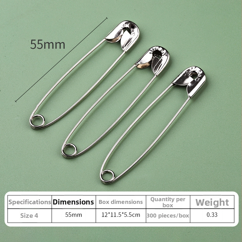 Kovový bezpečnostný špendlík na oblečenie, staromódny zahnutý zapínací