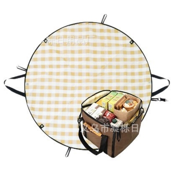 Πικνικ μάτ με διπλωτή τσάντα — πολυεστέρας ύφασμα; βασικό ύφασμα: πολυεστέρας; Oxford ύφασμα; δευτερεύον ύφασμα: πολυεστέρας; αδιάβροχο στρώμα αλουμινίου