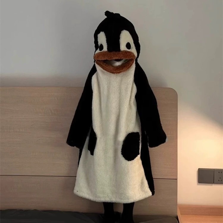 Πιτζάμες για ζευγάρια από Velvet – 100% πολυεστέρας, μακριά μανίκια, παντελόνι, cartoon στυλ, ζεστά για το σπίτι τον χειμώνα