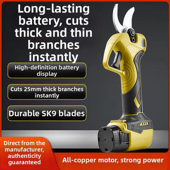 Foarfece electrice de tăiat crengi Zihan – fără fir, baterie litiu reîncărcabilă, 16,8V, pentru crengi și pomi fructiferi