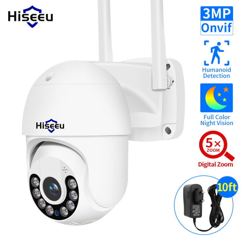 Cameră IP tip dom cu WiFi, 1080p, lentilă 3.6 mm, detecție mișcare, detecție persoane, urmărire automată, pentru exterior